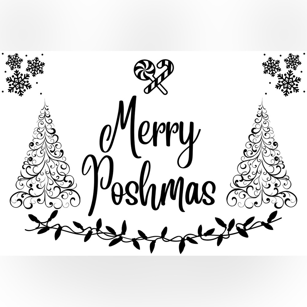 🌺50 Merry Poshmas Thermal Labels